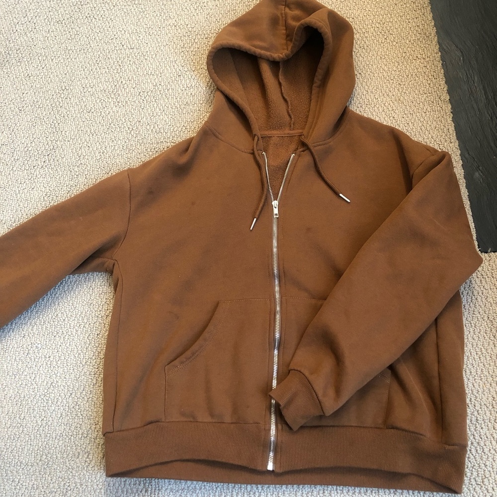 Brown Drop Shoulder Hoodie